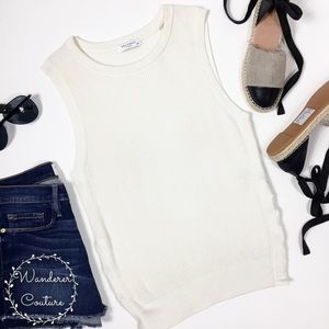 Equipment Sleeveless Bay Side Snap Sweater